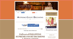 Desktop Screenshot of jurisprudence.chanrobles.com