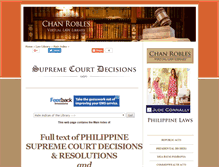 Tablet Screenshot of jurisprudence.chanrobles.com